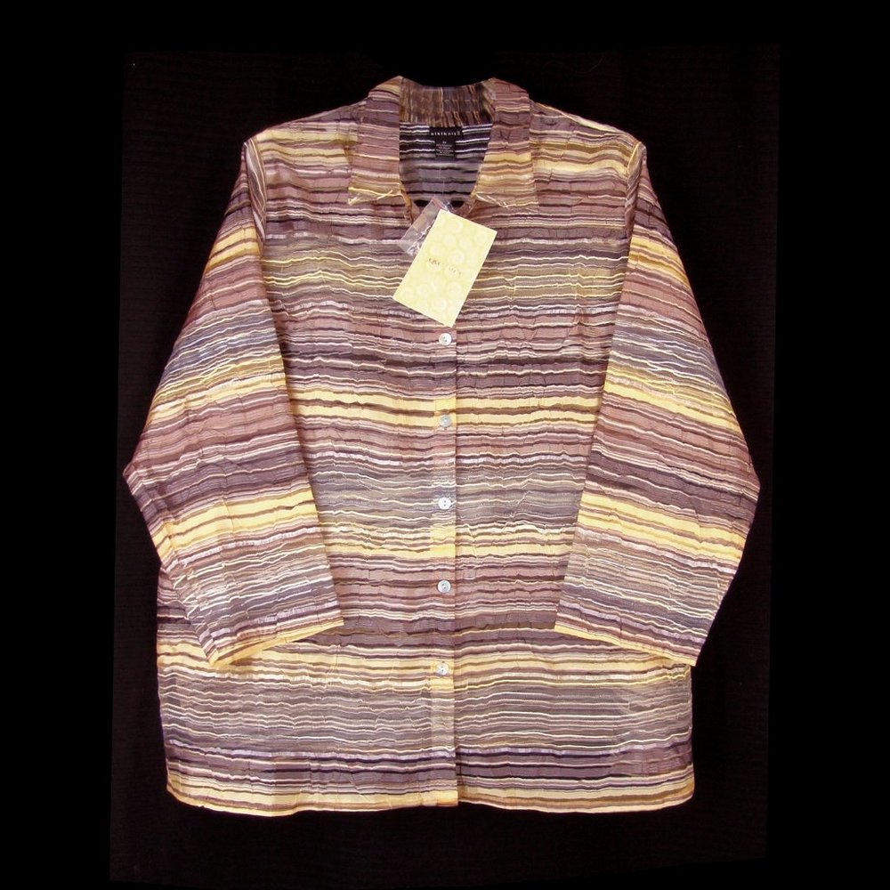 Citiknits Sheer Big Shirt Jacket Topper 3X NEW